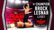 Brock Lesnar will return to RAW next week!